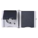 Kopp 16A Grey 2 Gang Outdoor Surface Mount Plug Socket Type F proAQA 950655000
