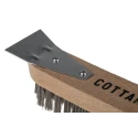 Cottam 37 mm Steel Wire Brush for Rust Removal and General Cleaning with Wood Handle 207-6548