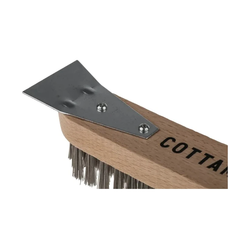 Cottam 37 mm Steel Wire Brush for Rust Removal and General Cleaning with Wood Handle 207-6548
