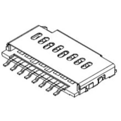 Molex 8 Way Horizontal Push Pull MicroSD Micro SD Card Connector, Push-in 1051620001