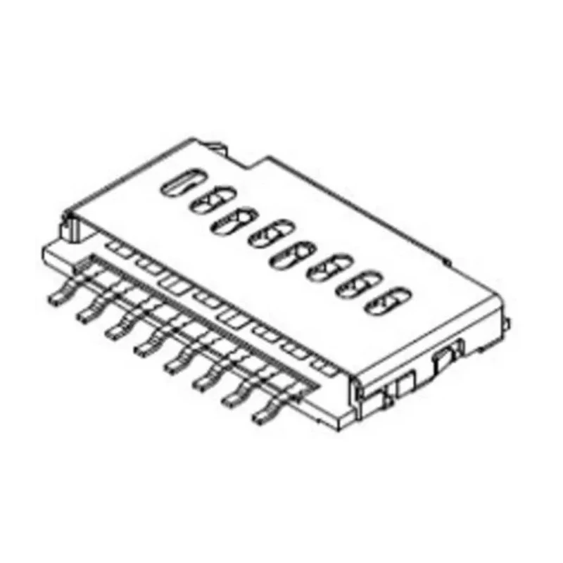 Molex 8 Way Horizontal Push Pull MicroSD Micro SD Card Connector, Push-in 1051620001