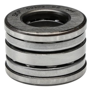 SKF 2 Row Thrust Ball Bearing 10 mm Inside Diameter, 32 mm Outside Diameter, 22 mm Race Width, Sheet Metal Cage, Steel 52202