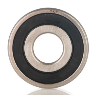 SKF Single Row Deep Groove Ball Bearing 20 mm ID, 42 mm OD, Race Width 12 mm, Sheet Metal Cage, Steel Balls 6004-2RSL