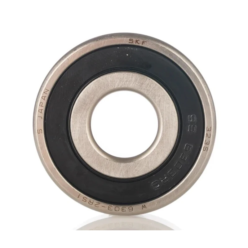 SKF Single Row Deep Groove Ball Bearing 20 mm ID, 42 mm OD, Race Width 12 mm, Sheet Metal Cage, Steel Balls 6004-2RSL