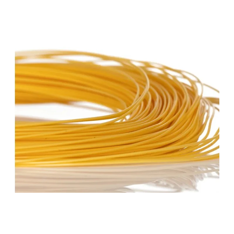 RS PRO Yellow Hook Up Wire 30 AWG 1 x 0.25 mm Silver Plated Copper 50 m Ethylene Tetrafluoroethylene 207-7143