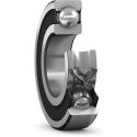 SKF Single Row Deep Groove Ball Bearing, 120 mm ID, 215 mm OD, 40 mm Race Width, Sheet Metal Cage, Open End Type 6224/C3