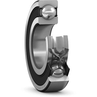 SKF Single Row Deep Groove Ball Bearing, 120 mm ID, 215 mm OD, 40 mm Race Width, Sheet Metal Cage, Open End Type 6224/C3