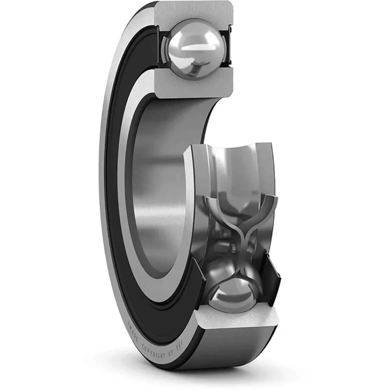 SKF Single Row Deep Groove Ball Bearing, 120 mm ID, 215 mm OD, 40 mm Race Width, Sheet Metal Cage, Open End Type 6224/C3