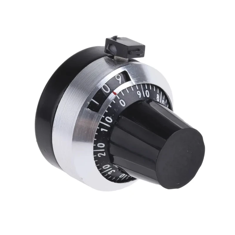 Arcol Ohmite 22 mm Knob Diameter Black Collet Knob Dial for 6.35 mm Shaft Circular ACD22 6.35-10