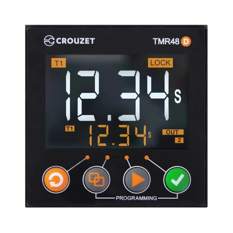 Crouzet Syr-Line Series Panel Mount Timer Relay 2-Contact, 24 V dc, 24 V ac, 240 V ac, 0.001 to 9.999 s Time Range MDA2R10MV2