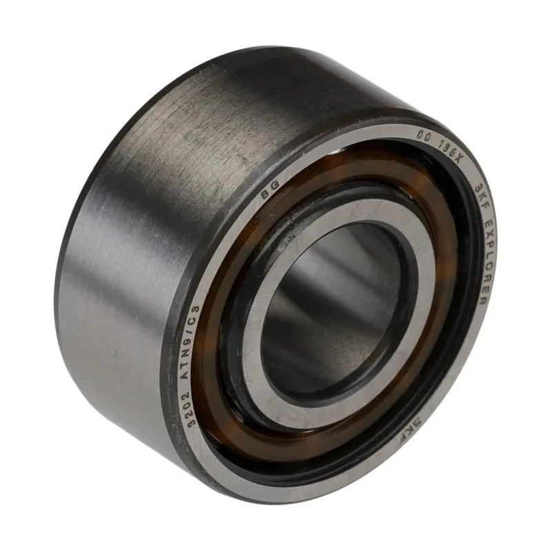 SKF Double Row Angular Contact Ball Bearing 15 mm ID, 35 mm OD, 15.9 mm Race Width 3202 ATN9/C3