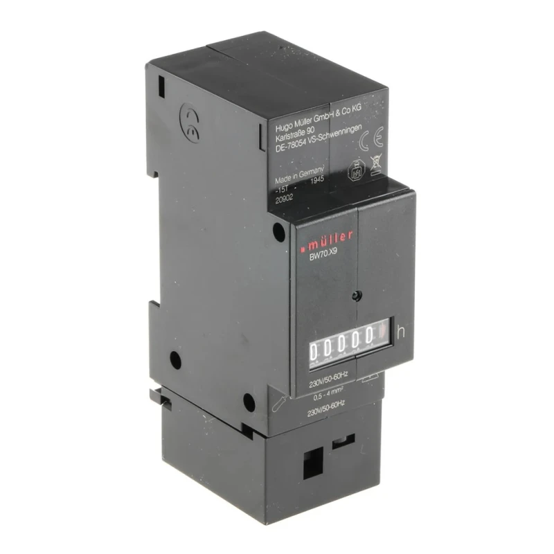 Muller 5 Digit DIN Rail Mounted Hour Counter Meter 230V AC BW70