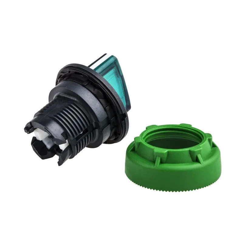 Schneider Electric Harmony XB5 Series 3 Position Illuminated Selector Switch Head, 30 mm Cutout, Green Handle ZB5FK1733