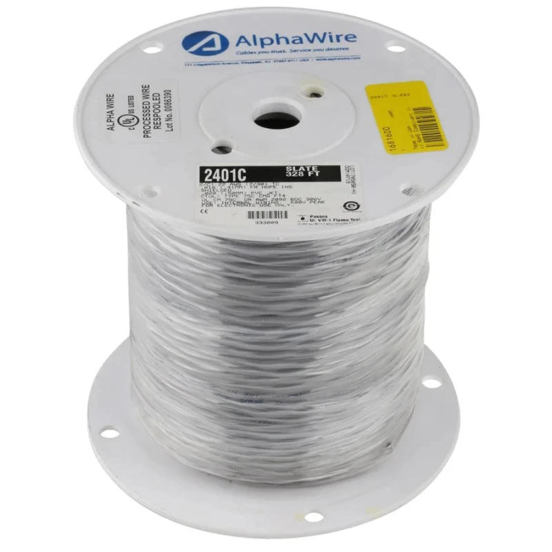 Alpha Wire Alpha Essentials Communication & Control Control Cable 2 Cores 0.35mm² 22 AWG Screened 100 m Grey 2401C SL033