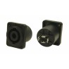 RS PRO Straight Panel Loudspeaker Connector 4 Way Female Black 20A Push-in 208-0629