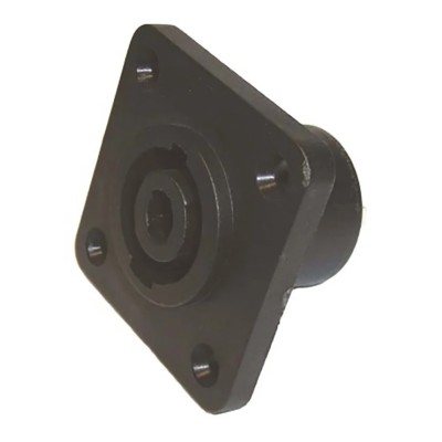 RS PRO Straight Panel Loudspeaker Connector 4 Way Female Black 20A Push-In 208-0630