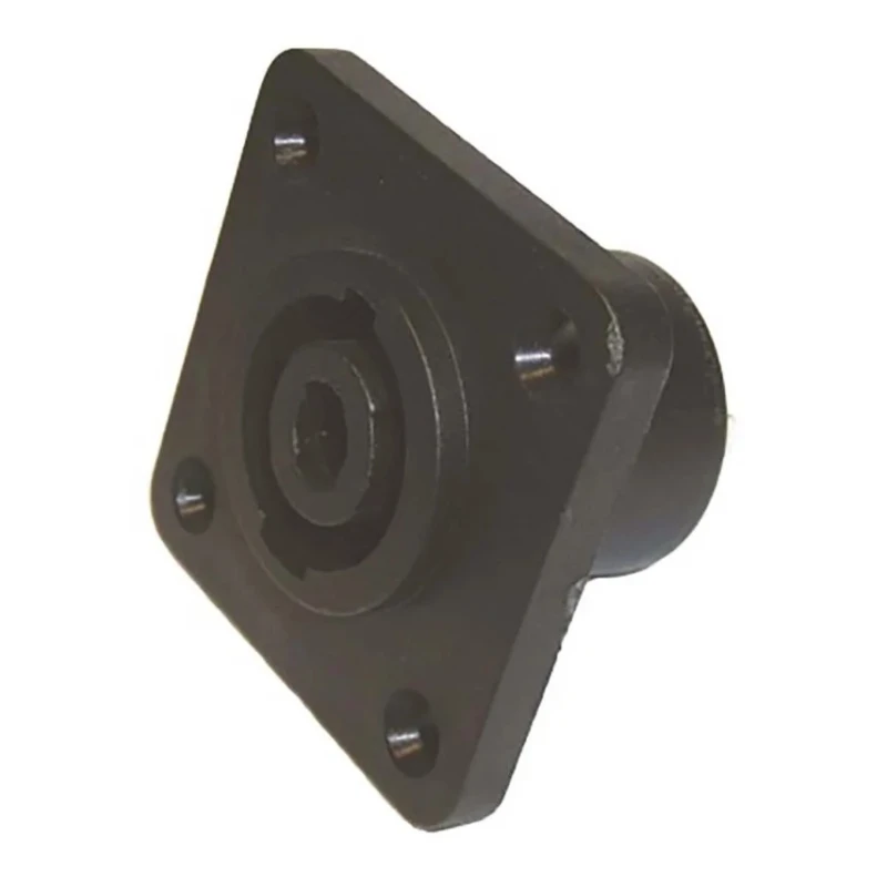 RS PRO Straight Panel Loudspeaker Connector 4 Way Female Black 20A Push-In 208-0630