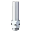 Patlite Silver Aluminium Threaded Mounting Pole M22 x 1.5, 100mm Height for SF, NE-A, SL, SK, LR, NE-IL Series POLE22-0100AT