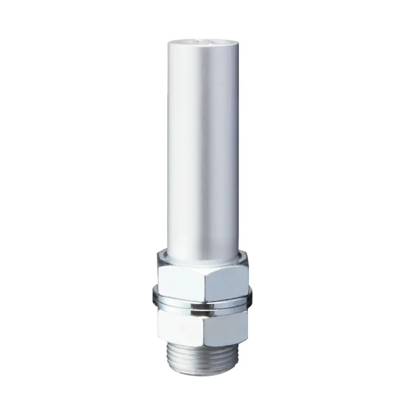 Patlite Silver Aluminium Threaded Mounting Pole M22 x 1.5, 100mm Height for SF, NE-A, SL, SK, LR, NE-IL Series POLE22-0100AT