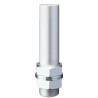 Patlite Silver Aluminium Threaded Mounting Pole M22 x 1.5, 100mm Height for SF, NE-A, SL, SK, LR, NE-IL Series POLE22-0100AT