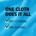 Rubbermaid Commercial Products HYGEN MF R-40 Blue Microfibre Cloths for Wet/Dry Cleaning, 304.8 x 304.8 mm 1820579