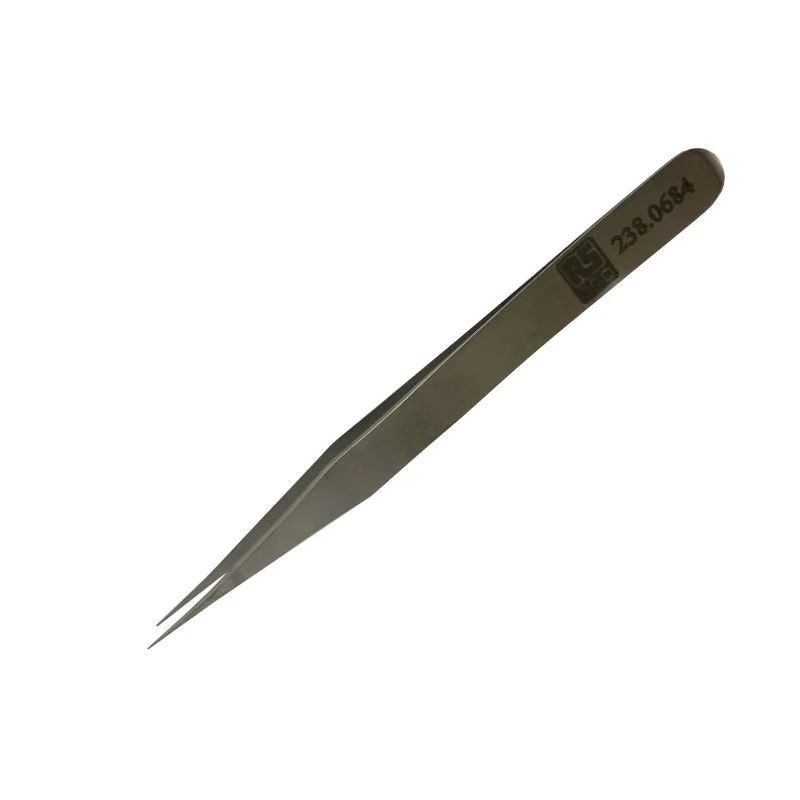 RS PRO 120mm Low Carbon Austenitic Steel Pointed, Straight Tweezer 238-0684