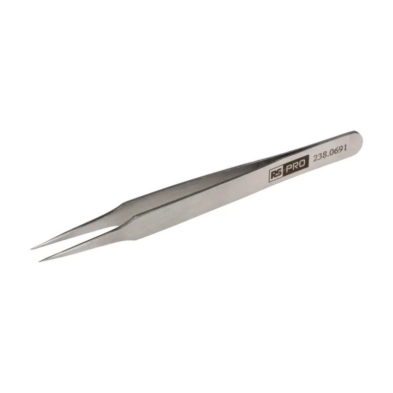RS PRO 120mm Low Carbon Austenitic Steel Pointed, Straight Tweezer 238-0691