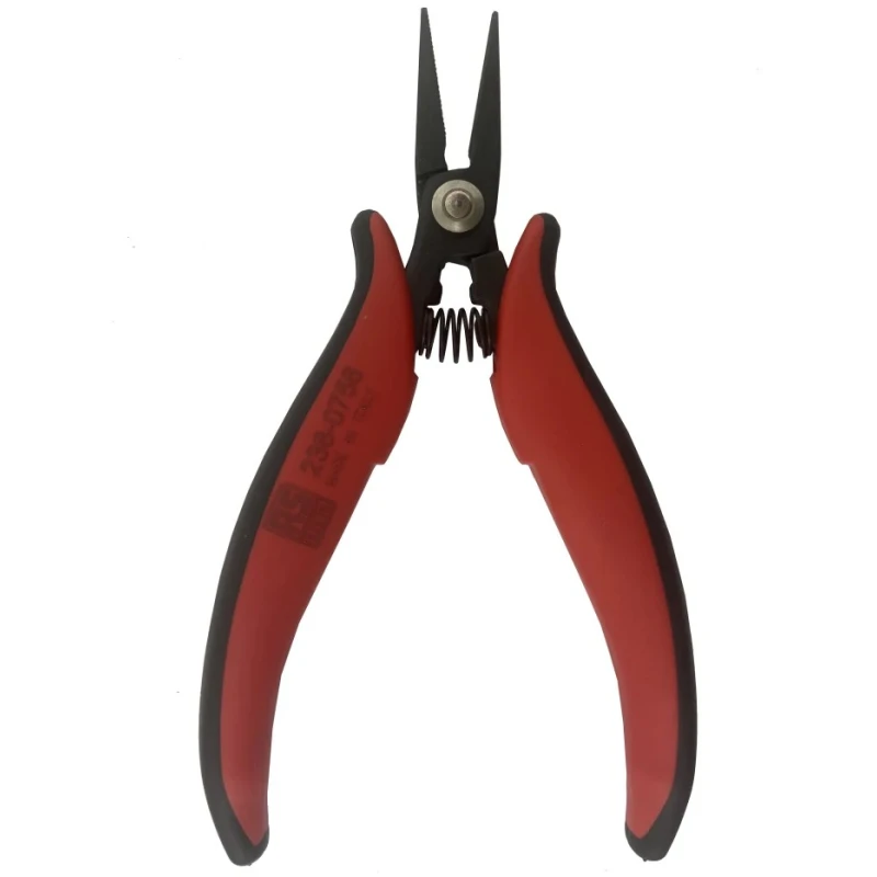 RS PRO Flat Nose Plier Carbon Steel 154mm Length, 25mm Jaw, Insulated Handle 238-0758