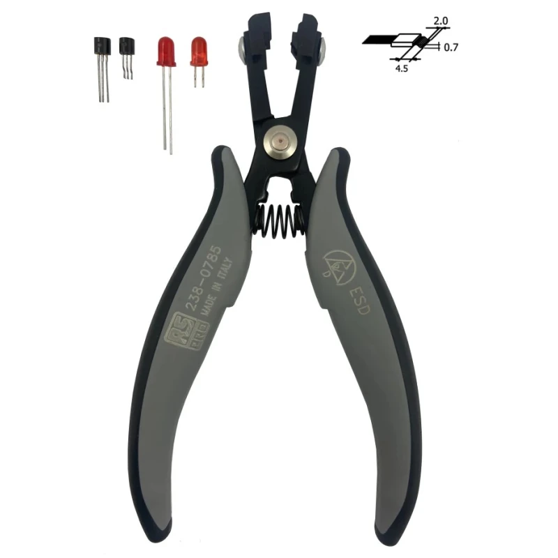 RS PRO 1-Piece Forming Plier Serrated, 150mm Overall Length, ESD Safe, Insulated Handle, Chrome Finish 238-0785