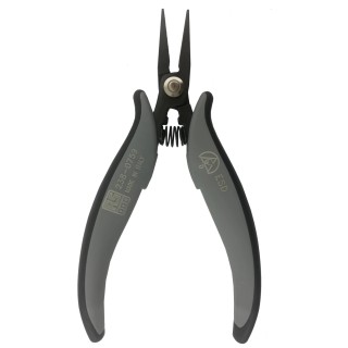 RS PRO 1-Piece Flat Nose Plier Carbon Steel Insulated Handle ESD Safe 154mm Overall, 25mm Jaw 238-0759