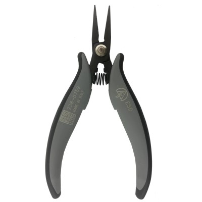 RS PRO 1-Piece Flat Nose Plier Carbon Steel Insulated Handle ESD Safe 154mm Overall, 25mm Jaw 238-0759