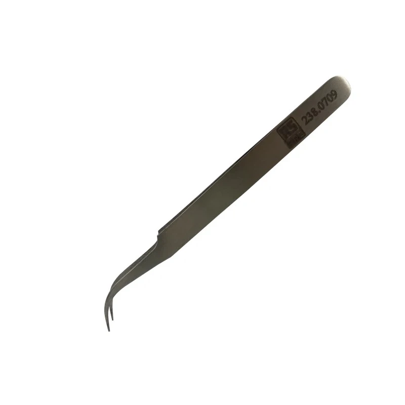 RS PRO 120mm Low Carbon Austenitic Steel Very Fine Curved Tweezer 238-0709