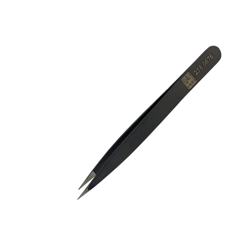 RS PRO 120mm Low Carbon Austenitic Steel Strong ESD Safe Tweezer 238-0676