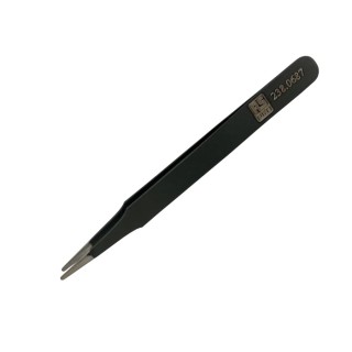 RS PRO 120mm Low Carbon Austenitic Steel Rounded, Flat ESD Safe Tweezer 238-0687