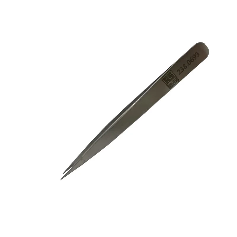 RS PRO 110mm Low Carbon Austenitic Steel Fine Tweezer 238-0693
