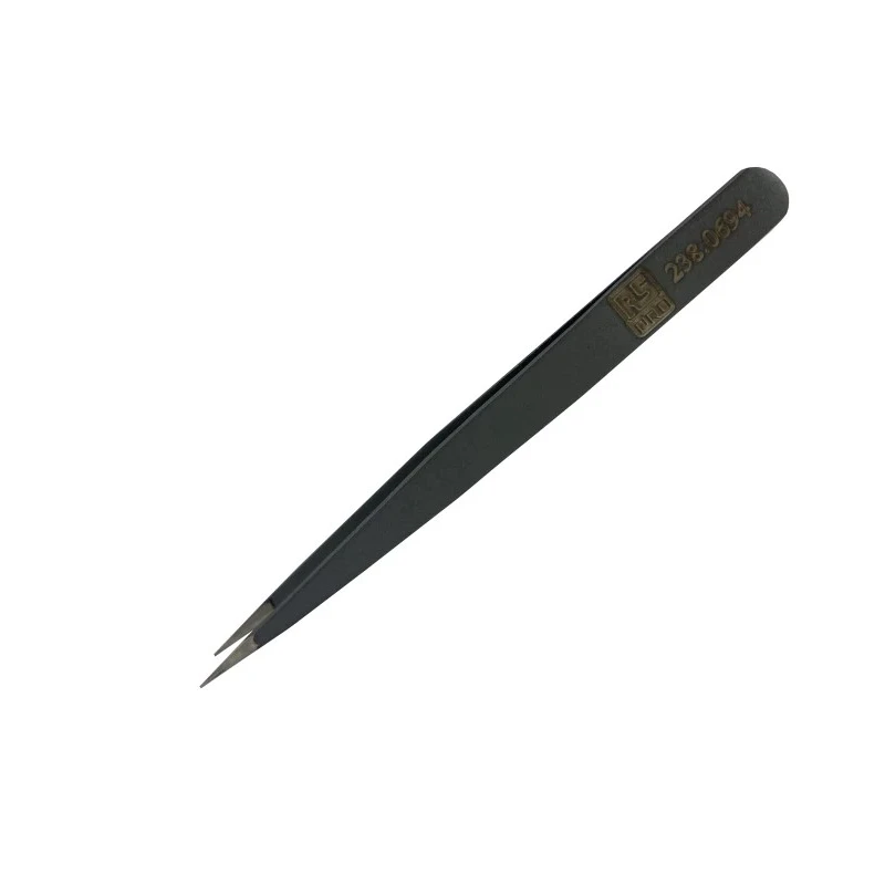 RS PRO Low Carbon Austenitic Steel Ultra Thin 120mm ESD Safe Tweezer 238-0694