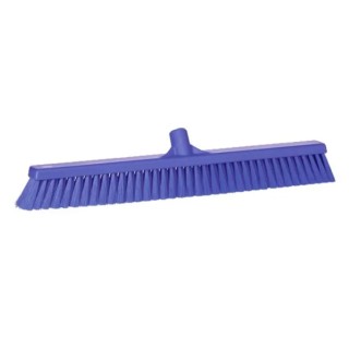 Vikan Broom Push Style Purple with Polypropylene Bristles for Dry Areas 65mm Width 610x65x125mm 31998