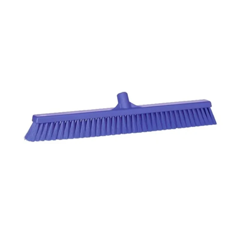Vikan Broom Push Style Purple with Polypropylene Bristles for Dry Areas 65mm Width 610x65x125mm 31998