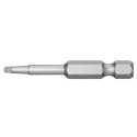 Facom Square Screwdriver Bit 1/4-6.35 mm Drive Size, 25.4 mm Head Size, 6 Point Socket Drive, 50 mm Overall Length ECAR.601