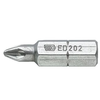 Facom Screwdriver Bit Pozidriv Drive PZ3 Size, 7.94 mm Tip, 32 mm Overall Length ED.203