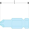 Facom Screwdriver Bit 1/4-6.35 mm Drive Size, PZ1 Tip, 70 mm Overall Length ED.661