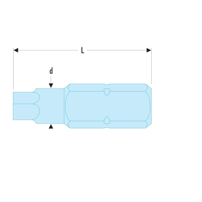 Facom Hex Screwdriver Bit, 7.94 mm Drive Size, 10 mm Hex Head, 30 mm Length ENH.210