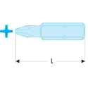 Facom Screwdriver Bit PH1 Size, 5/16 in Drive, 32 mm Overall Length EP.201