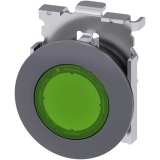 Siemens SIRIUS ACT 3SU10 Series Green Momentary Push Button Switch, 30 mm Cutout, IP66, IP67, IP69K 3SU1061-0JB40-0AA0