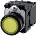 Siemens SIRIUS ACT 3SU11 Series Illuminated Push Button Complete Unit, Panel Mount, Yellow, 22 mm Cutout 3SU1102-0AB30-1BA0