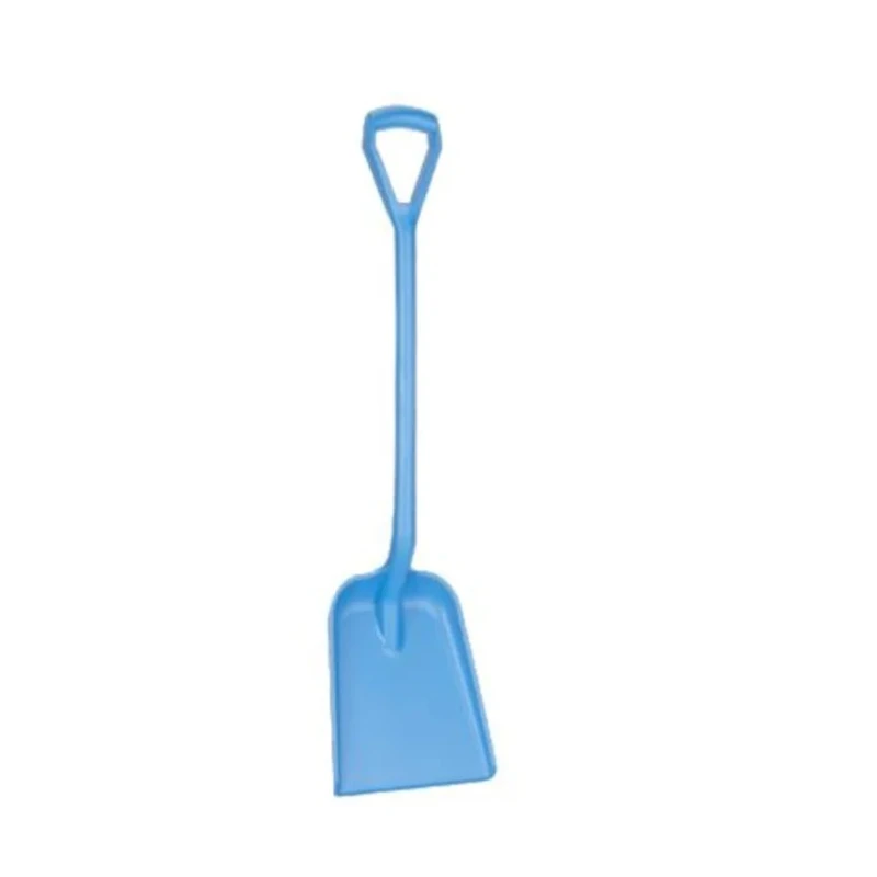 Vikan Blue Square Shovel Polypropylene Handle 1040 mm Length, Blade 327x271 mm, Metal Detectable 56263