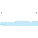 Facom Screwdriver Bit Impact Drive 7.94 mm Tip, 8 mm Blade Width, 41 mm Length ES.208