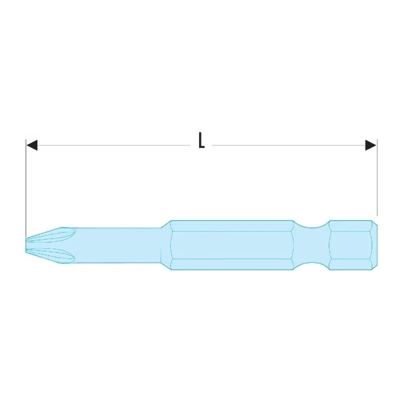 Facom Screwdriver Bit Impact Drive 7.94 mm Tip, 8 mm Blade Width, 41 mm Length ES.208