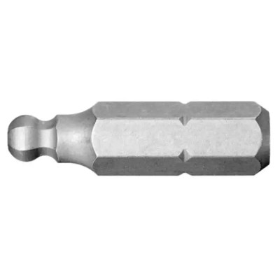 Facom Hex Ball End Screwdriver Bit, 6.35 mm Hex Drive, 3 mm Size Tip, 25 mm Overall Length ETS.103