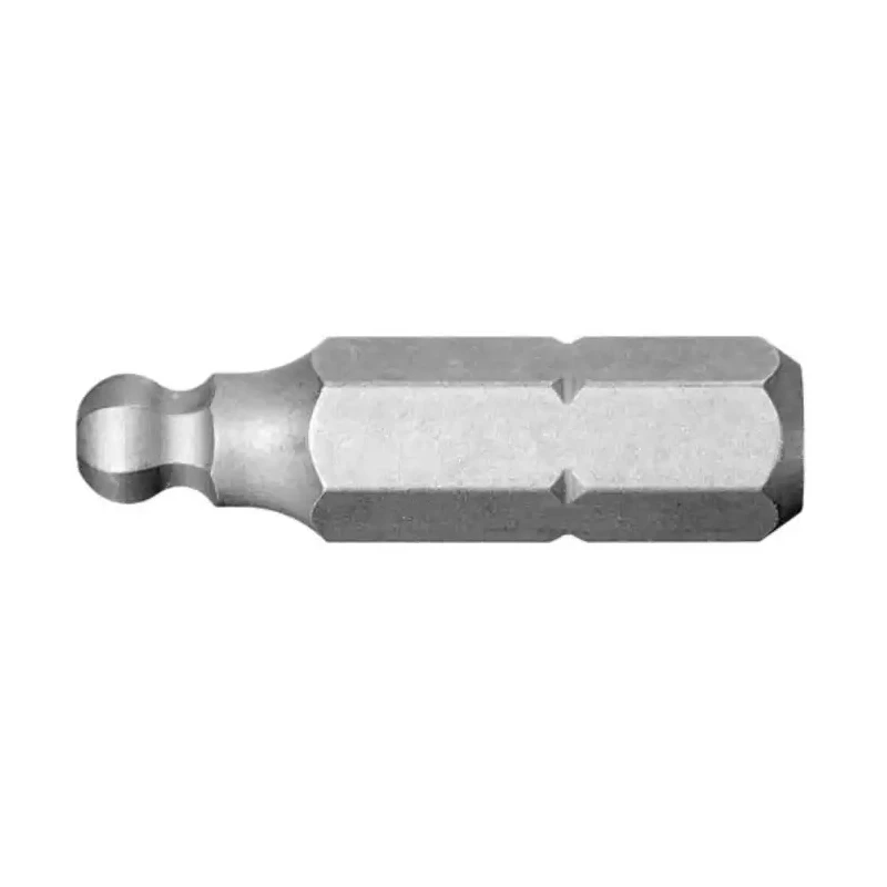 Facom Hex Ball End Screwdriver Bit, 6.35 mm Hex Drive, 3 mm Size Tip, 25 mm Overall Length ETS.103